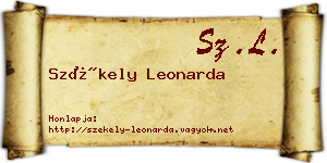 Székely Leonarda névjegykártya